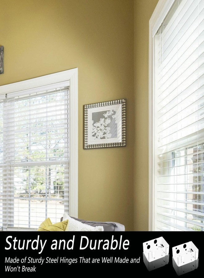 Aecsze 2 Pcs Mini Blind Brackets, 2 Inch White Window Blinds Headrail Holder for Low; Metal Profile Blinds, Blind Brackets for 2 Inch Blinds Installation - Image 3